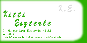 kitti eszterle business card